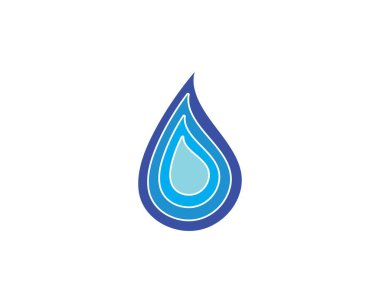 su damlası logo şablonu vektör çizimi