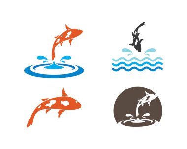 Koi Fish logo vektör