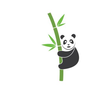 Panda görselleştirme Logo vektör simgesi
