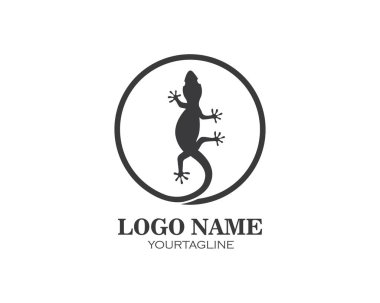 Kertenkele vektör illüstrasyon logosu