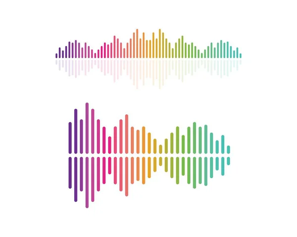 Sound Wave, Pulse ilustration logotyp vektor ikon — Stock vektor