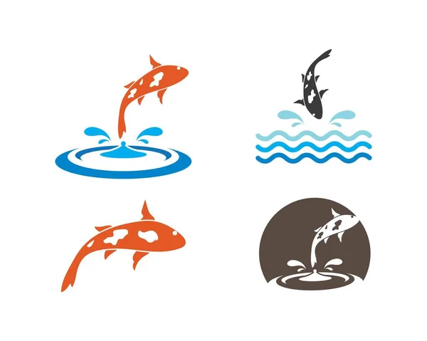 Vector logo de peces koi — Archivo Imágenes Vectoriales