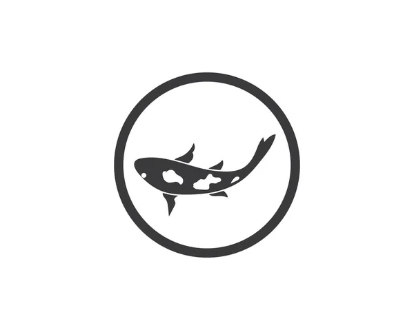 Вектор логотипа рыбы кои — стоковый вектор
