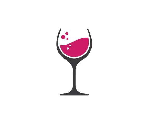 Copos de vinho brindar logotipo ícone vetor —  Vetores de Stock