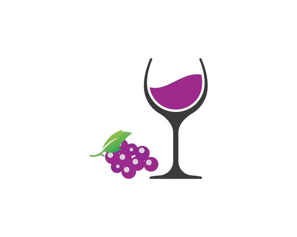 ワイングラスのトーストロゴアイコンベクトル — ストックベクタ