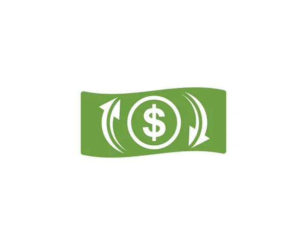 Cambiador de dinero logo icono vector — Vector de stock