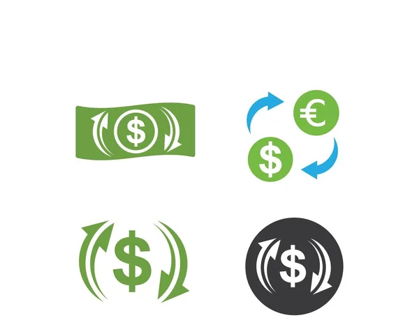 Geld Wechsler Logo Symbol Vektor — Stockvektor