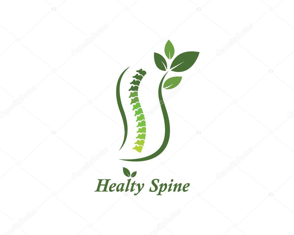 Spine diagnostics symbol logo template vector illustration design