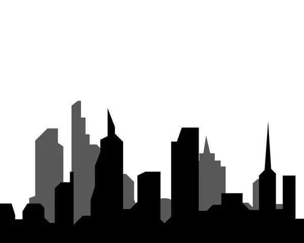 Modern city skyline vector landscape — Stock Vector