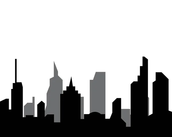 Modern city skyline vector landscape — Stock Vector