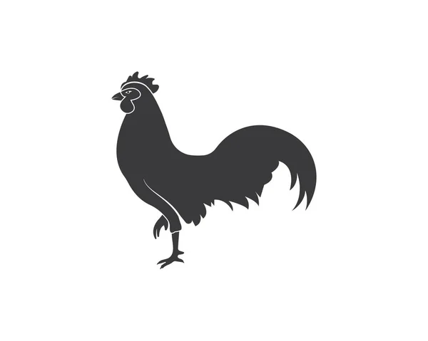 Modello di illustrazione vettoriale logo gallo — Vettoriale Stock