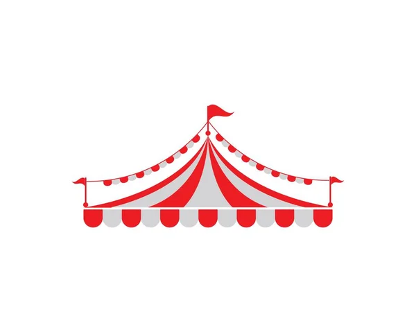 马戏团帐篷标志模板。向量 — 图库矢量图片