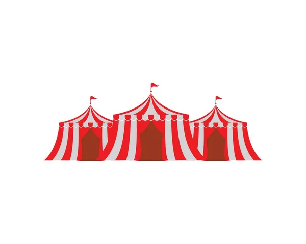 马戏团帐篷标志模板。向量 — 图库矢量图片