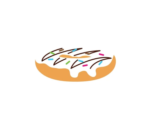 Вектор пончиков, иконка, иллюстрация логотипа — стоковый вектор