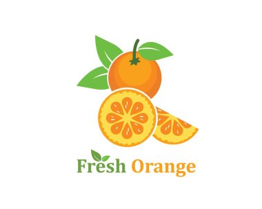 illüstrasyon meyve simge turuncu vektör 