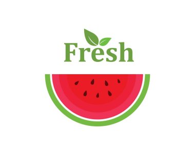 Logo illüstrasyon karpuz simge vektör 