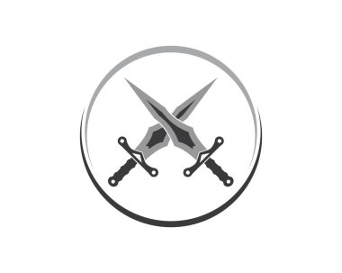 kılıç logo simgesi vektör illüstrasyon tasarımı