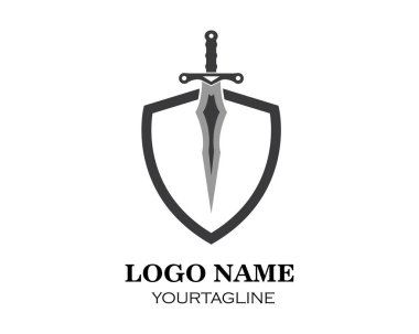 kılıç logo simgesi vektör illüstrasyon tasarımı