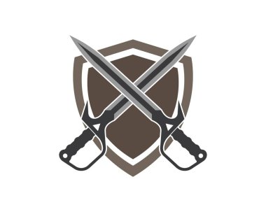 kılıç logo simgesi vektör illüstrasyon tasarımı
