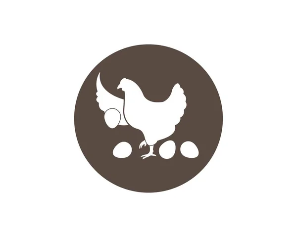 Illustration vectorielle icône logo poulet — Image vectorielle