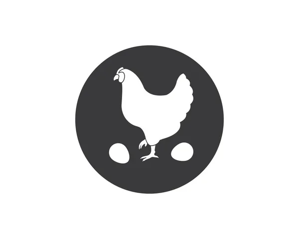 Logo de pollo icono vector ilustración — Archivo Imágenes Vectoriales