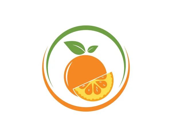 Icône de fruit orange illustration de logo vectoriel — Image vectorielle
