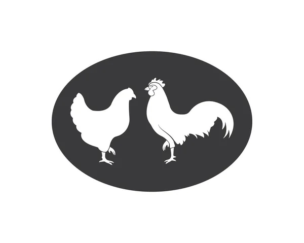 Ikona ilustracja kurczak logo wektor — Wektor stockowy