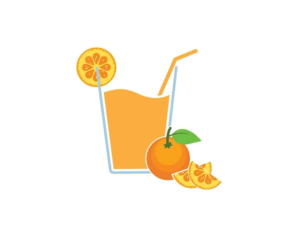Desenho da ilustração do vetor do suco de laranja — Vetor de Stock