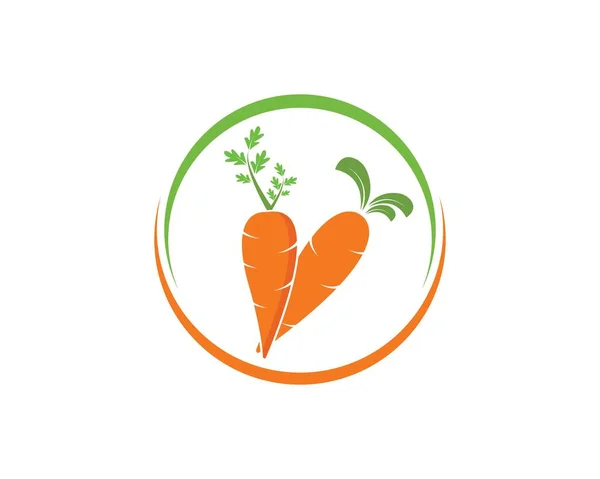 Zanahoria logo icono vector ilustración diseño — Archivo Imágenes Vectoriales