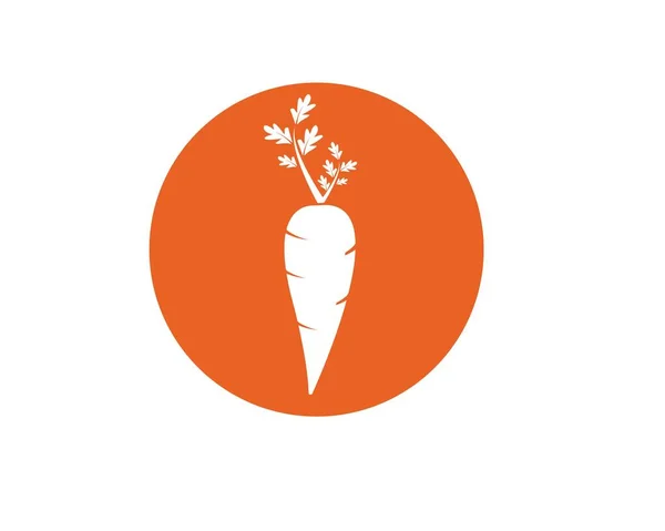 Cenoura logotipo ícone vetor ilustração design —  Vetores de Stock
