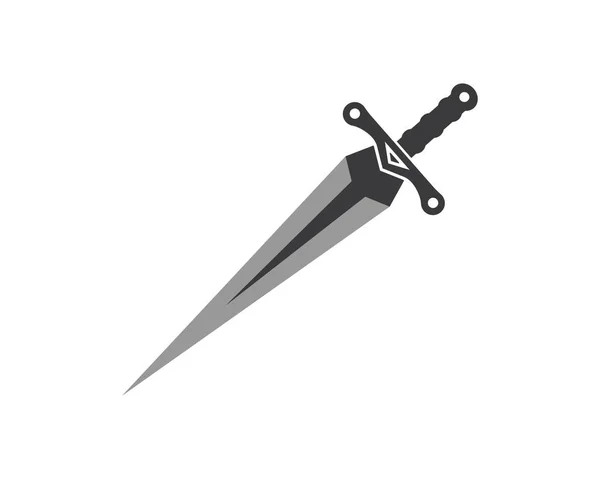 Schwert logo symbol vektor illustration design — Stockvektor