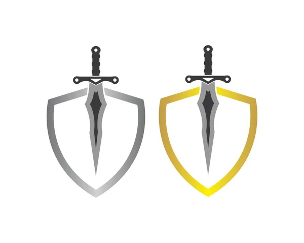 Ikona ilustracja logo miecz projekt wektor — Wektor stockowy