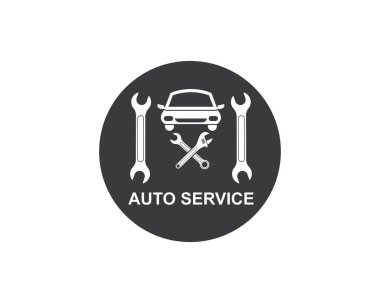 araba servisi logo vektör illüstrasyonu 
