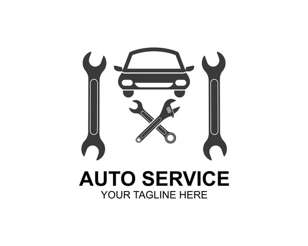Illustrazione vettoriale dell'icona del logo del servizio auto — Vettoriale Stock