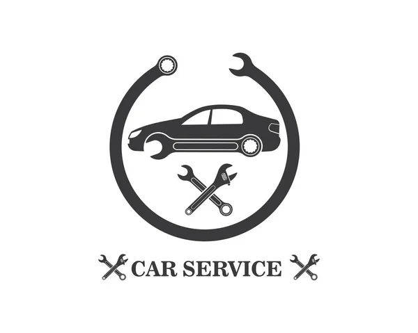 Coche servicio logo icono vector ilustración — Vector de stock