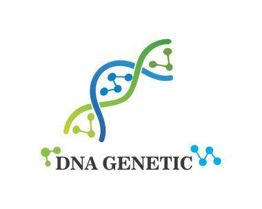 DNA genetik logosu simge illüstrasyon 