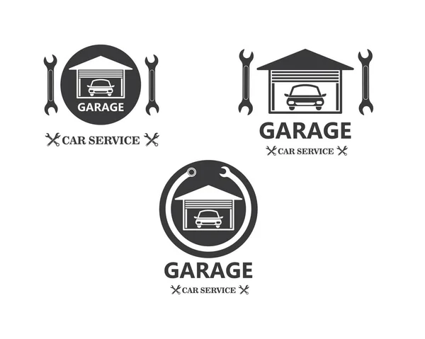 Carro serviço logotipo ícone vetor modelo ilustração — Vetor de Stock