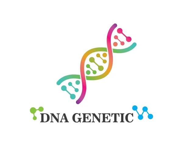 Dna genetic logo icon illustration — Stock Vector