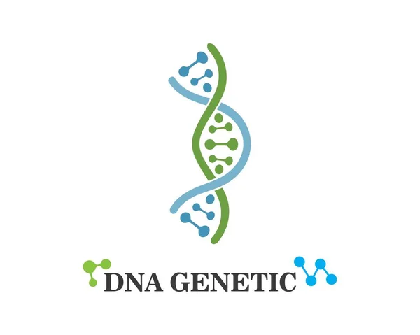 Dna genetic logo icon illustration — Stock Vector