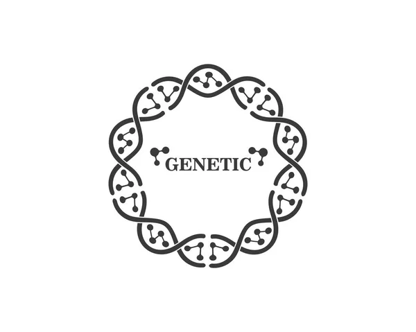 DNA genetik logosu simge illüstrasyon — Stok Vektör