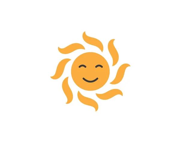 Sun ilustration logo vector icon — Stock Vector