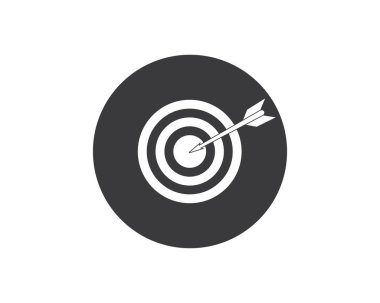 hedef vektör, simge logo illüstrasyon 