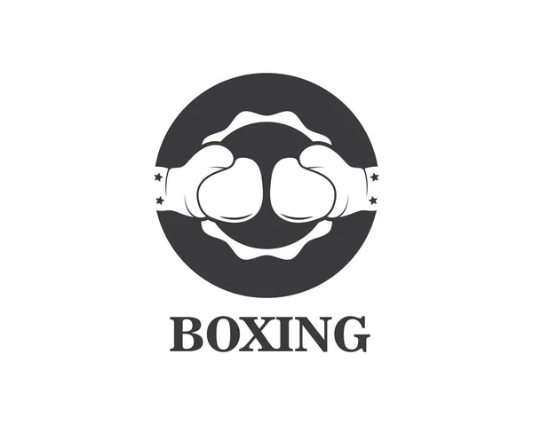 Illustration d'icône vectorielle de logo de boxe — Image vectorielle