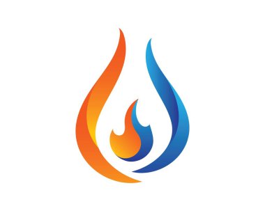 Yangın alev Logo şablonu vektör simge petrol, gaz ve enerji logo 