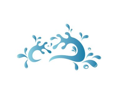 Su Splash logo simge illüstrasyon tasarım