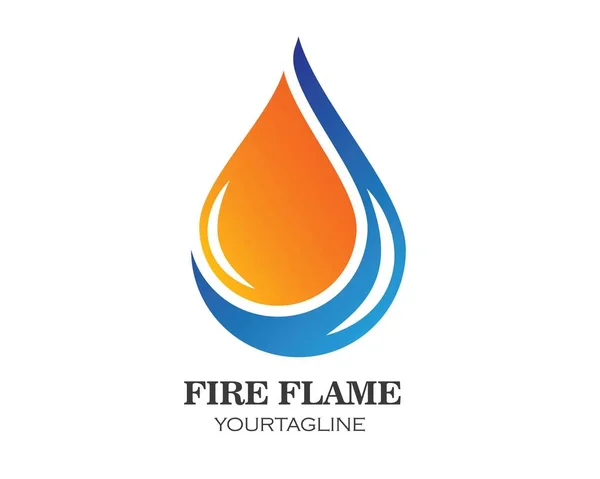 火火焰标志模板矢量图标油, 气体和能源标志 — 图库矢量图片