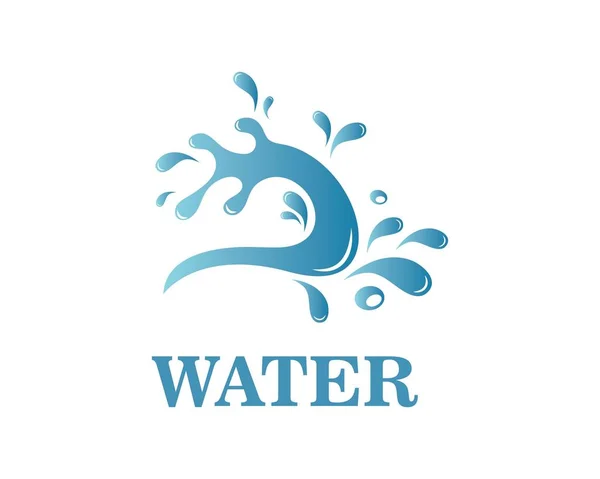 Water splash logo icoon illustratie ontwerp — Stockvector