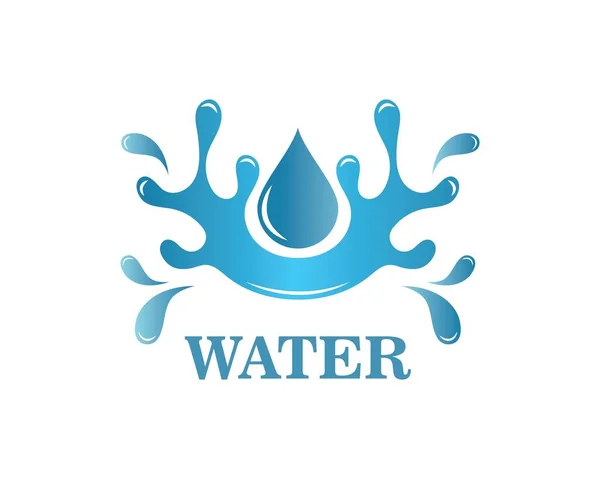 Eau Splash logo icône illustration design — Image vectorielle