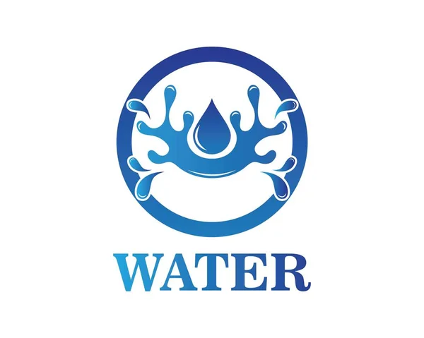 Diseño de ilustración del icono del logotipo de Water Splash — Archivo Imágenes Vectoriales