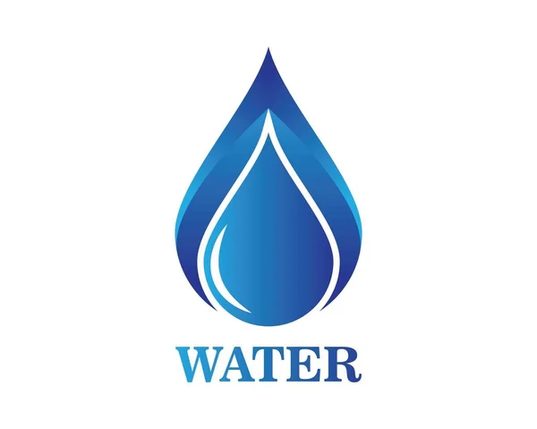 Vatten droppe logotyp mall vektor illustration — Stock vektor